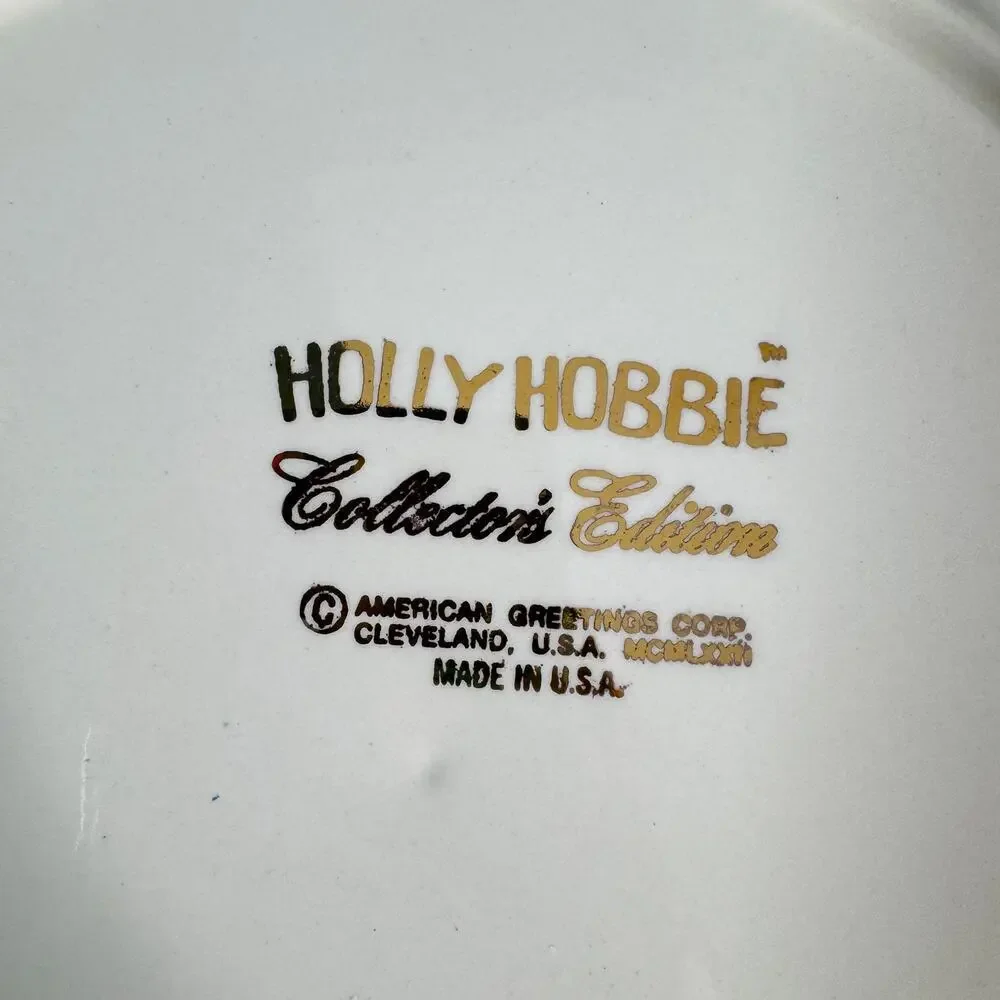 Vintage Holly Hobbie Collector Plates Set of 2 1970s American Greetings Decor